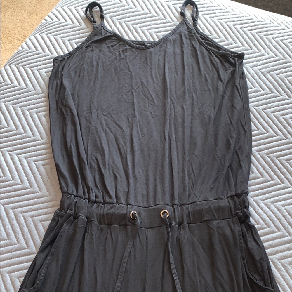 Woman’s Small Sullcom Black wide leg one piece Romper Soft Casual Trendy
